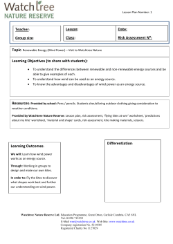 Lesson Plan - Watchtree Nature Reserve