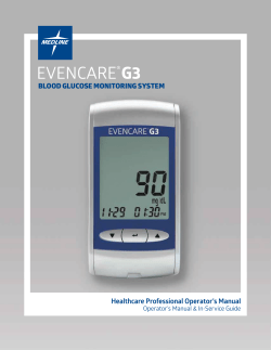 BLOOD GLUCOSE MONITORING SYSTEM Healthcare Professional