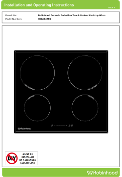 Robinhood Ceramic Induction Touch Control Cooktop 60cm Model