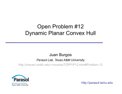 Open Problem #12 Dynamic Planar Convex Hull