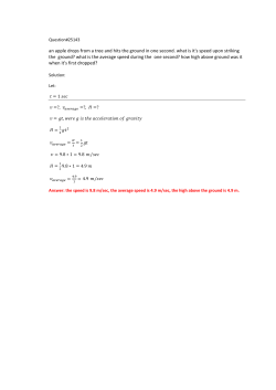 an apple drops from a tree and hits the ground in one second. what