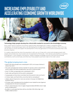 IncreasIng employabIlIty and acceleratIng economIc growth