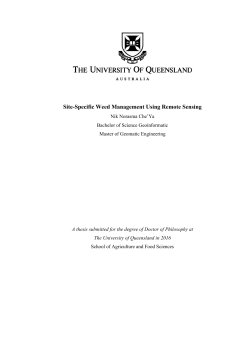 Site-Specific Weed Management Using Remote Sensing