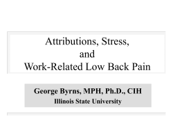 A Study of Attributions of Cause and Responsibility for Work
