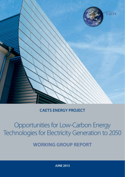 Opportunities for Low-Carbon Energy Technologies for