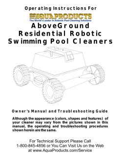 Aquabot Pool Rover Jr. Manual