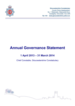 Annual Governance Statement 2013-14