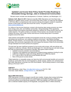 Updated Low-Income Solar Policy Guide Provides Roadmap to