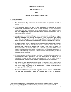 management guidelines for reward and regrading for support staff