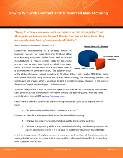 How to Win With Contract and Outsourced Manufacturing