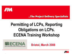 Introduction This presentation, Session 4, addresses: Permitting of