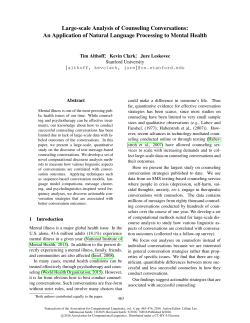 Large-scale Analysis of Counseling Conversations
