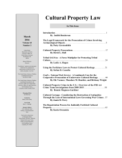 Cultural Property Law - Department of Justice