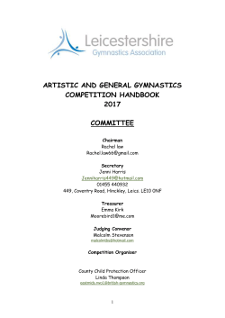 Handbook - Leicestershire Gymnastics Association