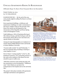 UPSCALE APARTMENTS RISING IN