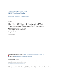 The Effect Of Flood Reduction And Water Conservation Of