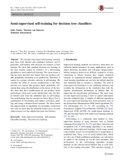 Semi-supervised self-training for decision tree classifiers