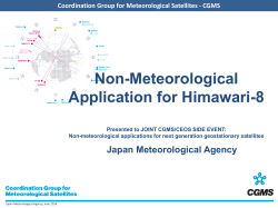 Coordination Group for Meteorological Satellites - CGMS