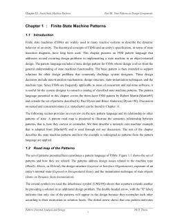 Chapter 1 : Finite State Machine Patterns