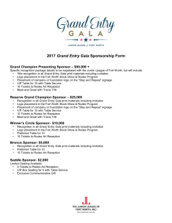 2017 Grand Entry Gala Sponsorship Form