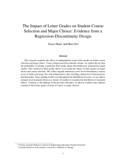 The Impact of Letter Grades on Student Course Selection and Major