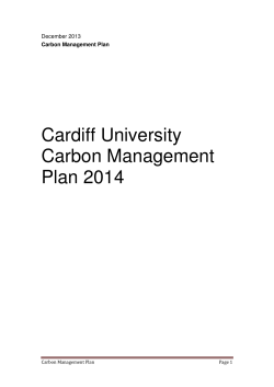 Cardiff University Carbon Management Plan 2014