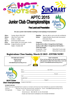 Are you a junior club member wanting to start playing in tournaments?