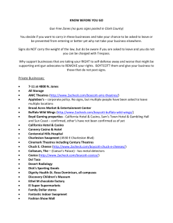 KNOW BEFORE YOU GO Gun Free Zones (no guns signs posted in