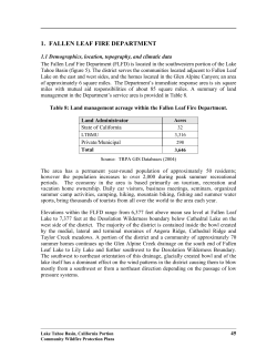1. fallen leaf fire department - Tahoe Regional Planning Agency