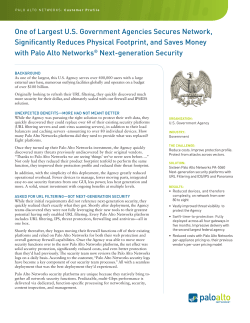 One of Largest U.S. Government Agencies Secures Network