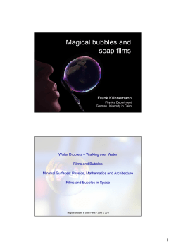 Magical bubbles and soap films - German University in Cairo