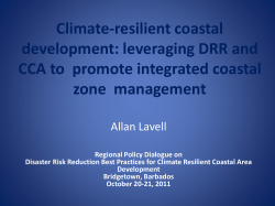 Challenges for integrating DRM-CCA in ICZM Policy and Practice