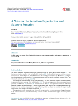 A Note on the Selection Expectation and Support Function