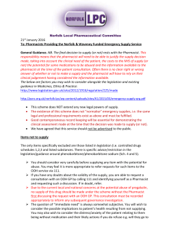 PRUM GUIDANCE Norfolk January 2016