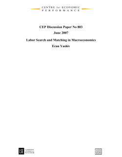 Labor Search and Matching in Macroeconomics