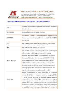 Diffusion weighted imaging for the detection and