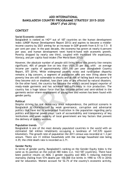 Bangladesh Country Strategy DRAFT