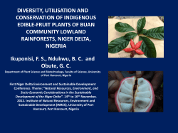 Diversity, Utilization and Conservation of indigenous fruit plants of