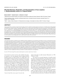 Microbial Biomass, Respiration, and Decomposition of Hura