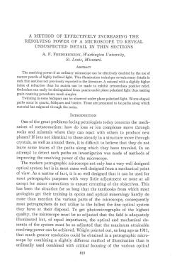 A METHOD OF EFFECTIVELY INCREASING THE RESOLVING