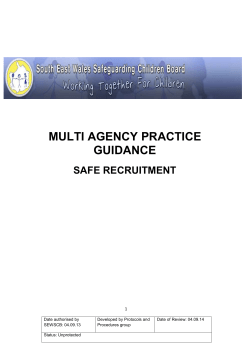 SE Wales Guidance - Newport Safeguarding Children Board
