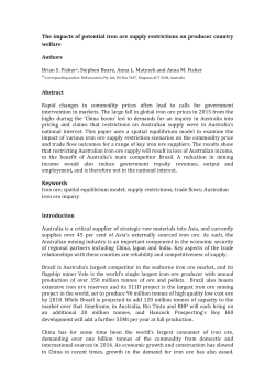 The impacts of potential iron ore supply restrictions