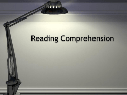 Reading Comprehension