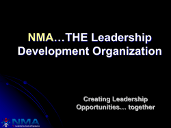 Community Chapter NMA Marketing Presentation