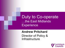 Andrew Pritchard - the East Midlands Experience (PPT 11 slides)
