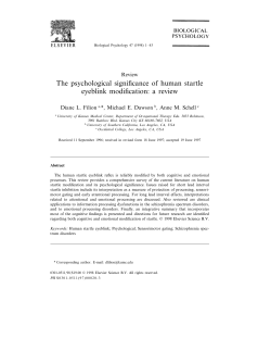 The psychological significance of human startle eyeblink