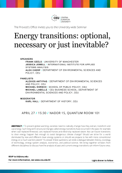 Energy transitions: optional, necessary or just inevitable?