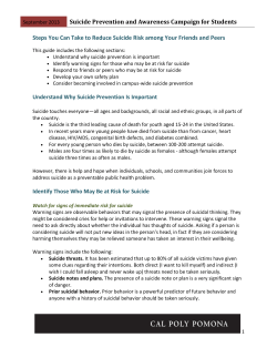 Suicide Prevention and Awareness Campaign