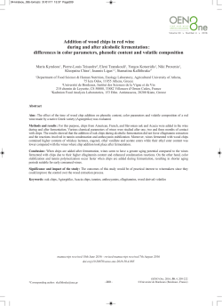 Addition of wood chips in red wine during and after alcoholic