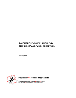 a comprehensive plan to end the `light`and `mild`deception.